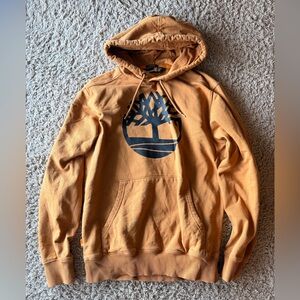Timberland tan Hoodie with Black Logo
